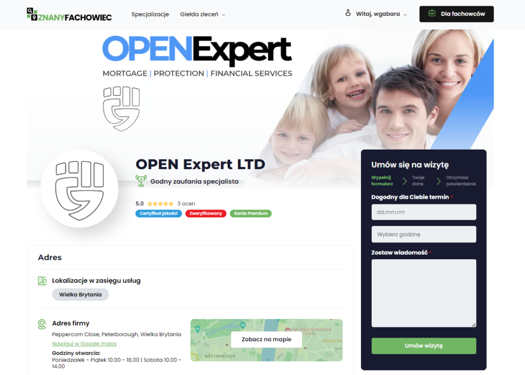 znany fachowiec profil